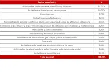 Por sector econ&oacute;mico 